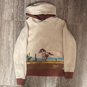 Ariat Cream Hoodie with Horse Graphic
